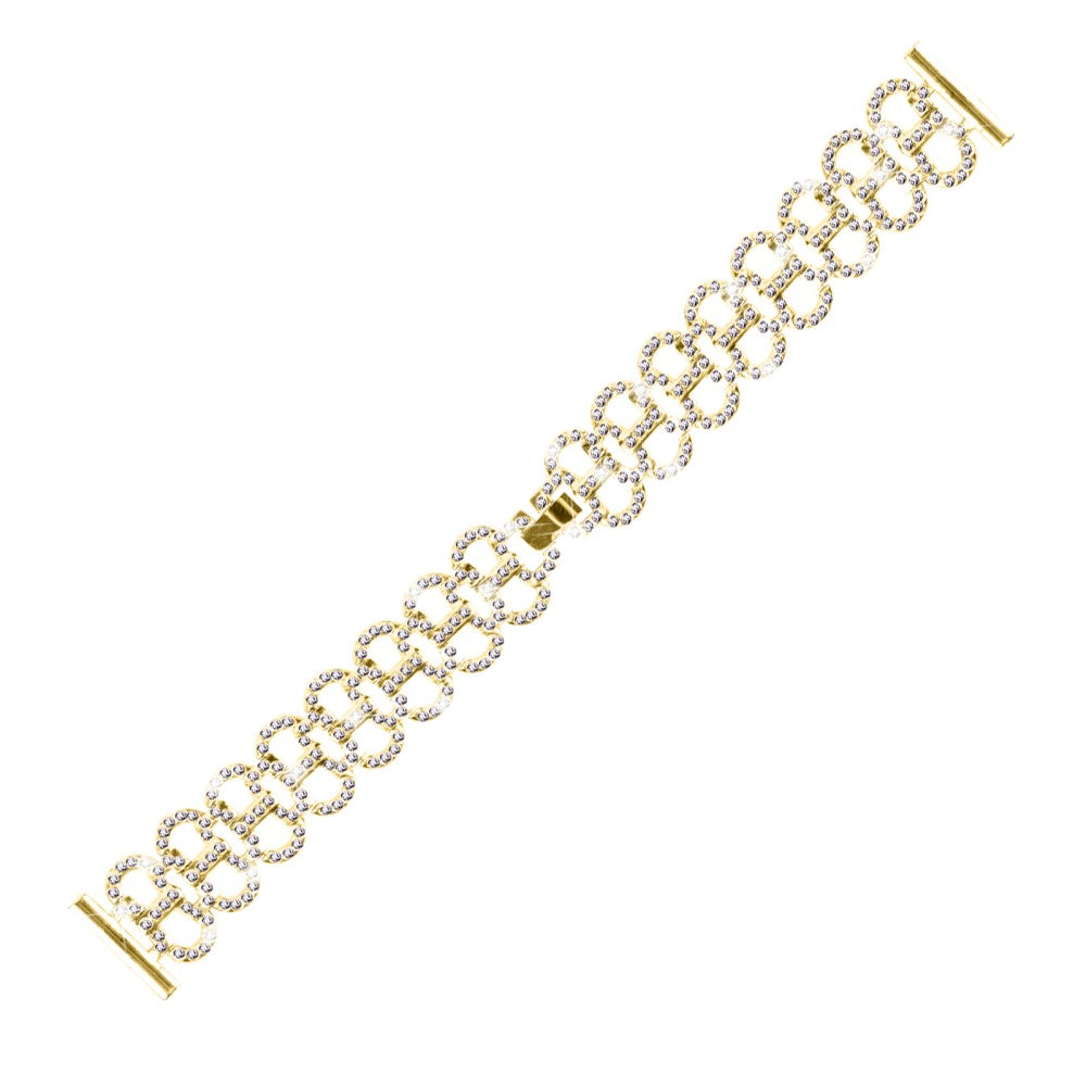 Garmin Vivomove Trend / Venu Sq 2 Gourd Shape Watch band Rhinestones Decor Alloy Strap - Gold#serie_2