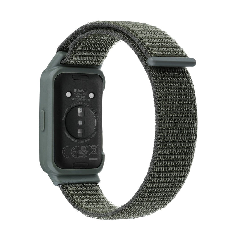 Huawei Band 8 / 9 Nylon Loop Watch Strap with Integrated Flexible Protective Case - Army Green#serie_2