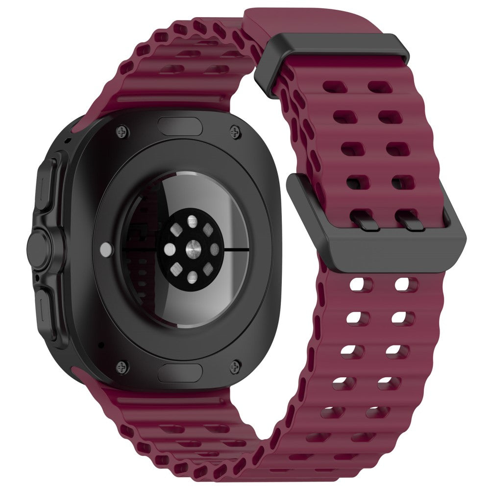 Samsung Galaxy Watch Ultra 47mm Silicone Watch Strap Dual Pins Buckle Sports Band - Wine Red#serie_7