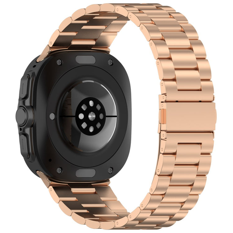 Samsung Galaxy Watch Ultra 47mm Metal Watch Band Three-Beads Steel Wrist Strap - Rose Gold#serie_3
