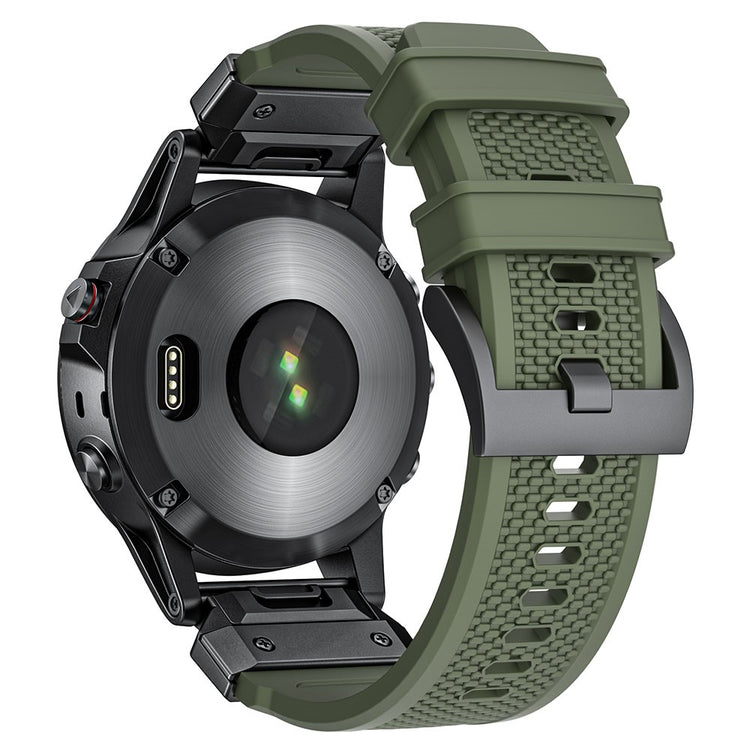 Garmin Fenix 3 / 5 / 5X / 6X / 7X Replacement Strap 22mm Universal Smart Watch Soft Rubber Wrist Band - Army Green#serie_3