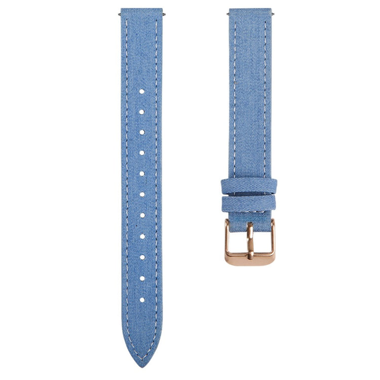 KALEBOL Garmin Lily 2 Watch Band Linen Leather Adjustable Wrist Strap - Baby Blue#serie_2