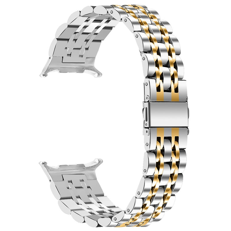 Samsung Galaxy Watch Ultra 47mm Slim Metal Band Stainless Steel 7-Bead Chain Watch Strap - Silver / Gold#serie_1