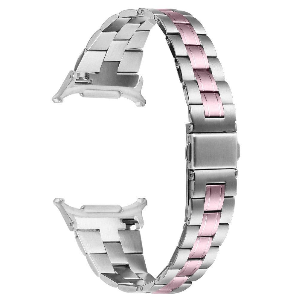 Samsung Galaxy Watch Ultra 47mm Slim Watch Band Dressy Stainless Steel Watch Strap - Silver / Rose Pink#serie_3