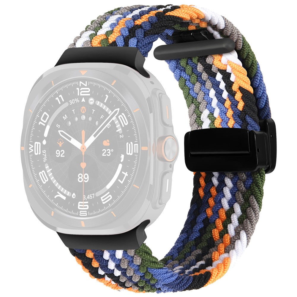 Samsung Galaxy Watch Ultra 47mm Braided Wrist Band Magnetic Folding Buckle Watch Strap - Denim Color#serie_10