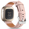 Super Buena Fitbit Versa 3 / Fitbit Sense Cuero Auténtico Correa Reloj