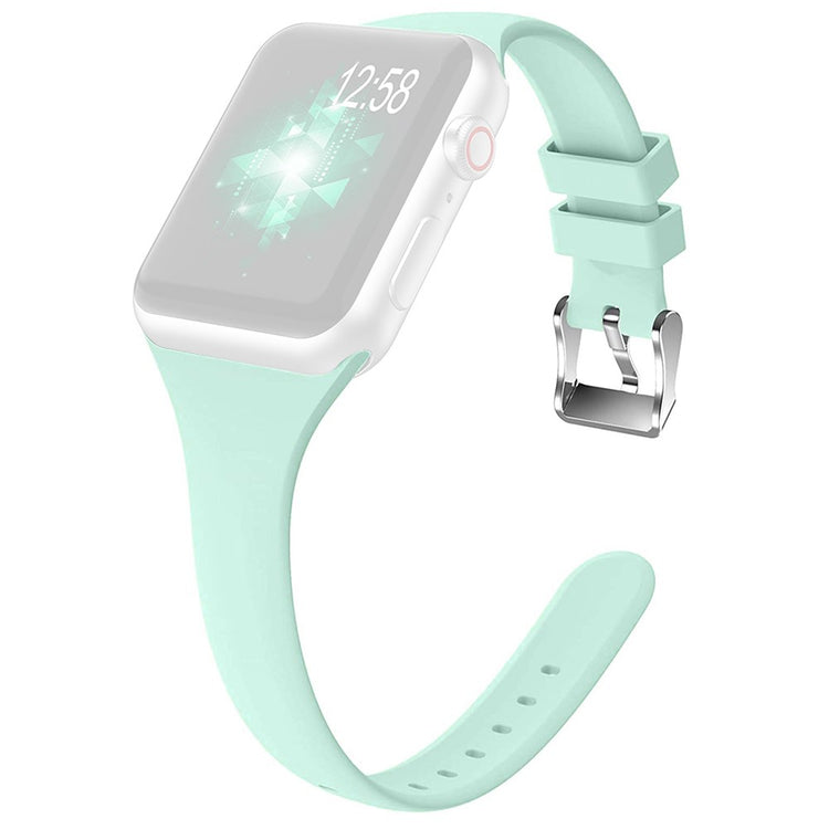 Apple Watch Series 41mm - 40mm - 38mm Band Soft Silicone Watch Strap - Light Green#serie_10