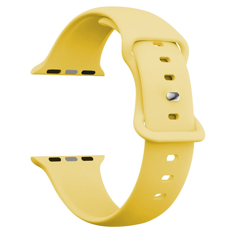 Apple Watch Series 41mm - 40mm - 38mm Watch Strap 8-Shaped Buckle Silicone Band - Lemon Yellow#serie_4