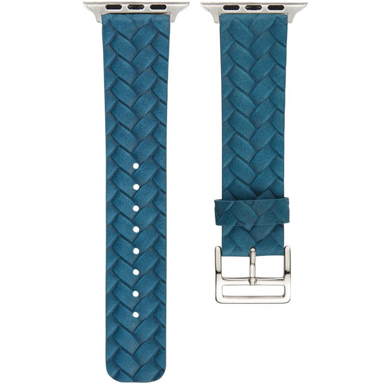 KALEBOL Apple Watch Series 41mm - 40mm - 38mm Braided Leather Watch Strap - Blue#serie_1