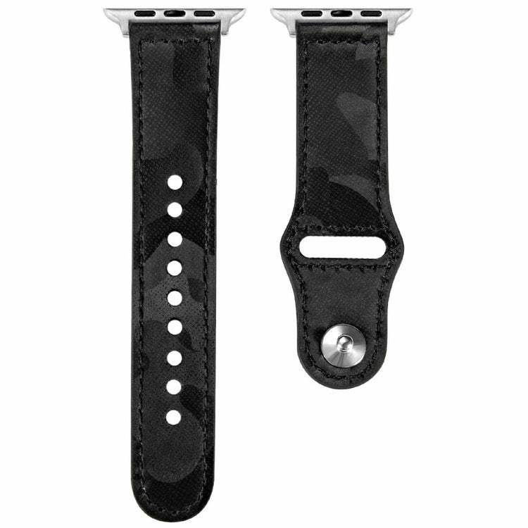 KALEBOL Apple Watch Series 49mm - 45mm - 44mm - 42mm Genuine Cow Leather Strap - Black#serie_1