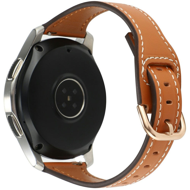 Huawei Watch GT 4 41mm / Garmin Venu 3S Genuine Cow Leather Band 20mm Watch Strap - Brown+Rose Gold Buckle#serie_2