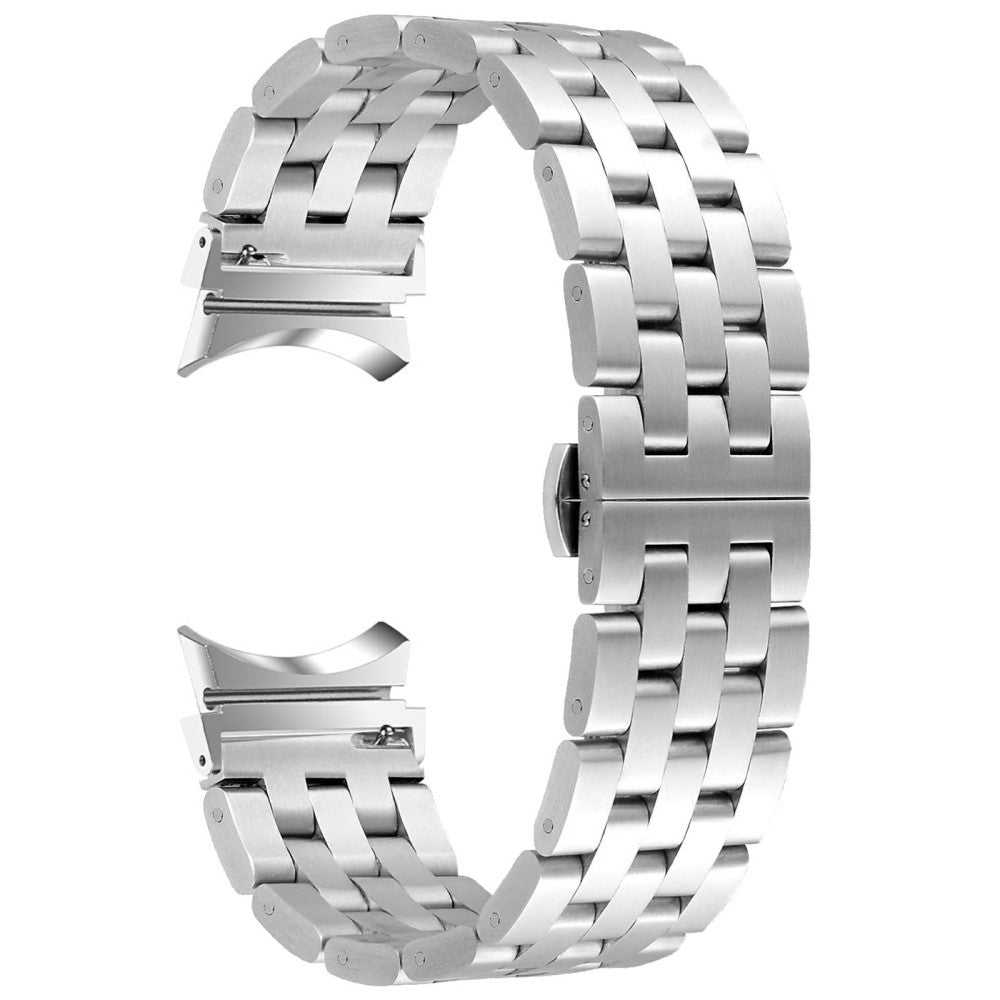 Samsung Galaxy Watch7 44mm / 40mm Stainless Steel Band with Connector 5-Bead Smart Watch Strap, Silver#serie_1