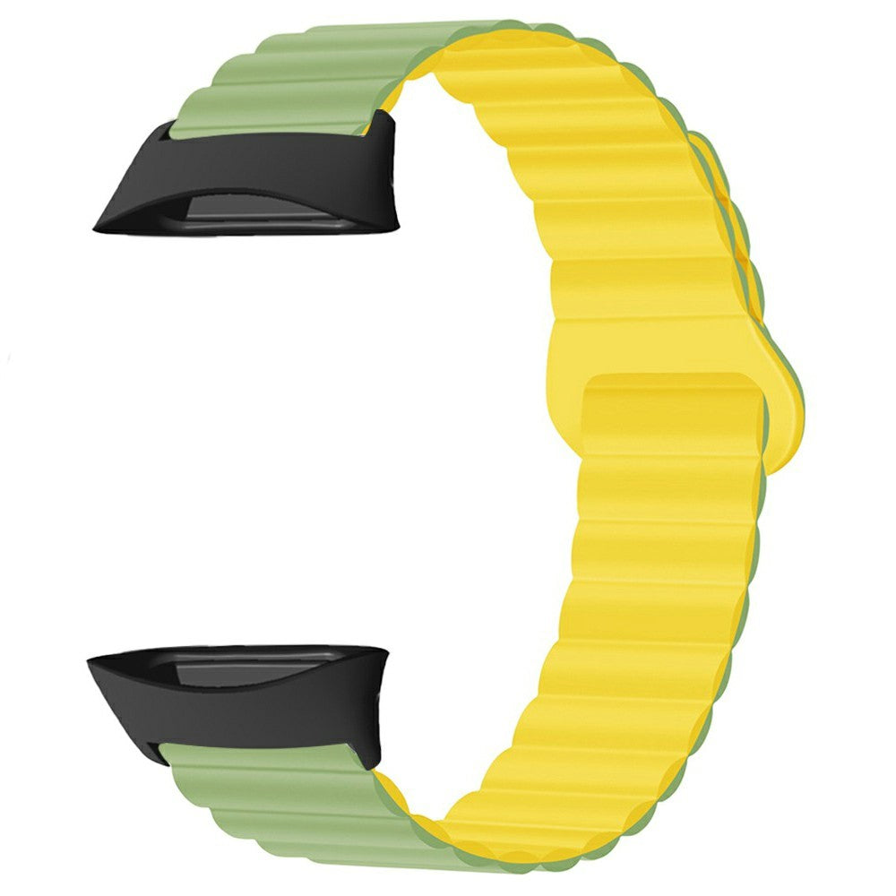 Polar Vantage Silicone Watch Band Dual Color Magnetic Wrist Strap - Green+Yellow#serie_4