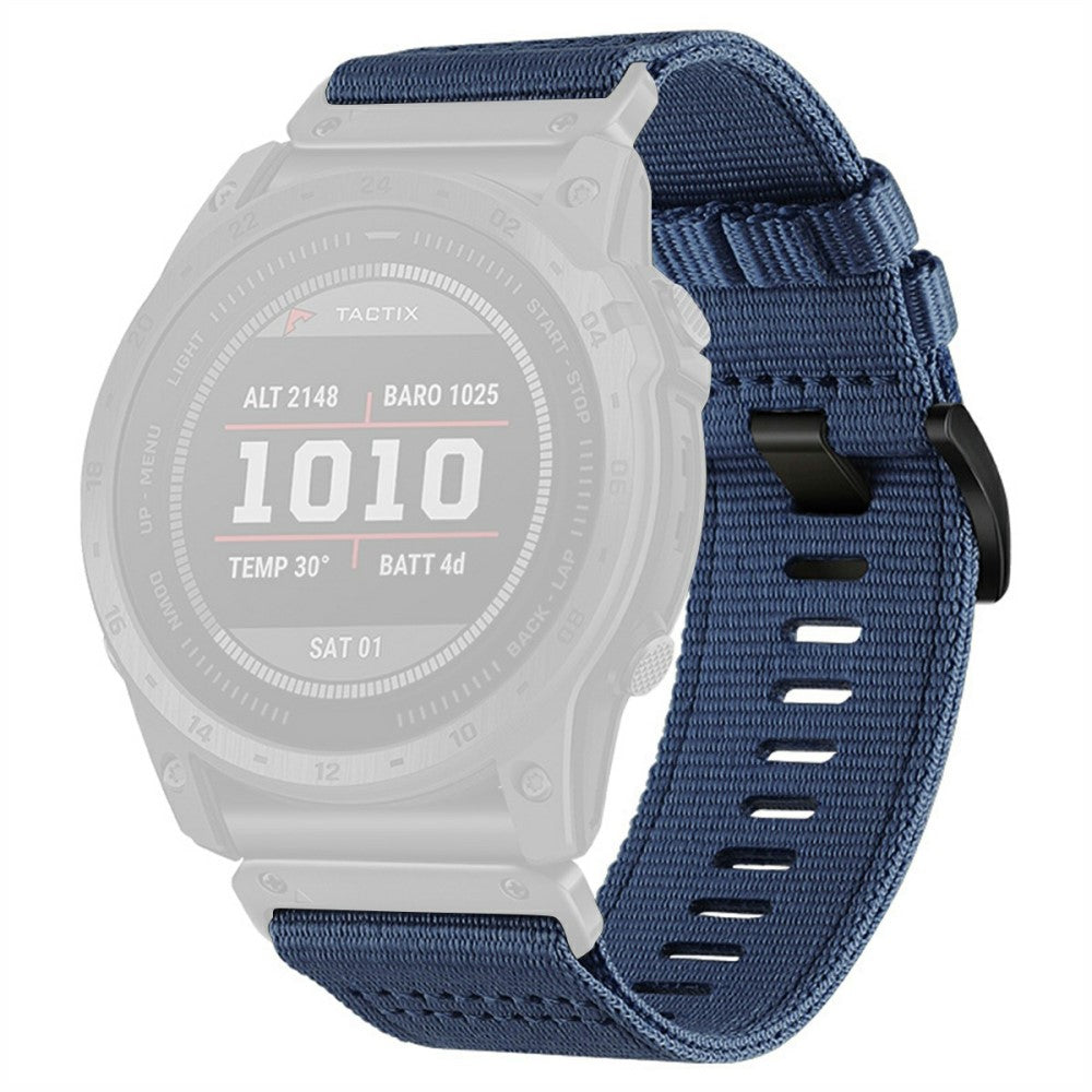 Watchband for Garmin Fenix 8 Universal 22mm Quick Release Nylon Canvas Watch Strap - Blue#serie_6