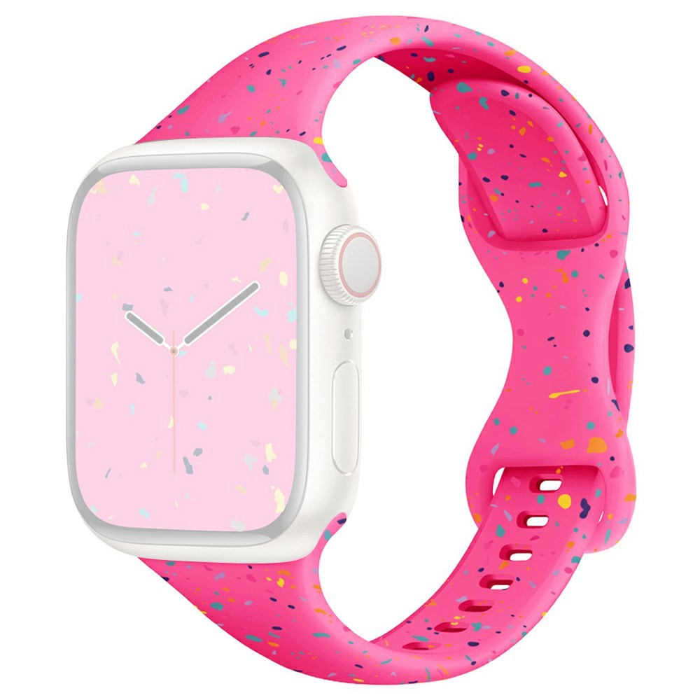 Strap Apple Watch Series 41mm - 40mm - 38mm Silicone Band - Barbie Pink#serie_9