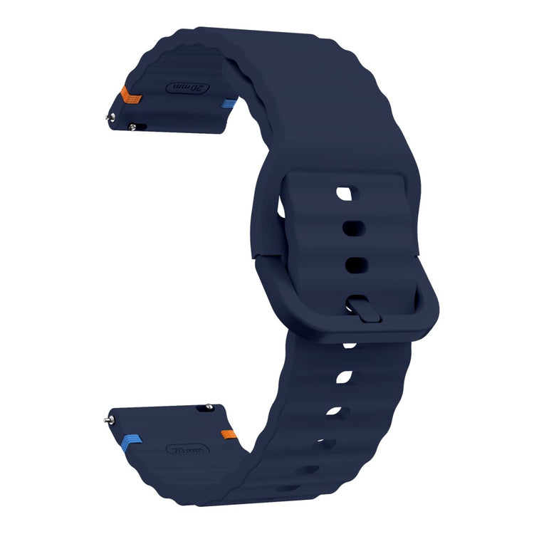 KALEBOL Silicone Band Huawei Watch GT 3 (42mm) - 20mm Wave Design Watch Strap - Midnight Blue#serie_10