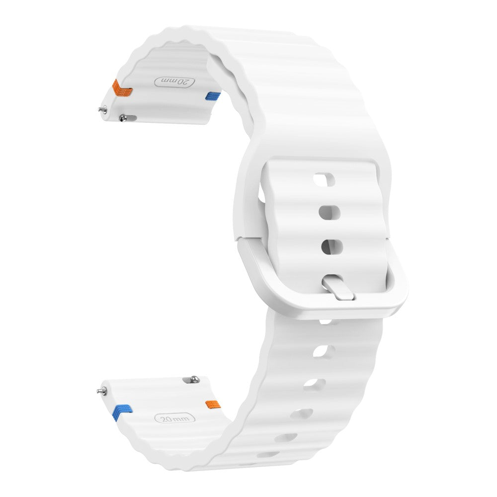 KALEBOL Silicone Band Huawei Watch 4 - 22mm Wave Design Watch Strap - White#serie_3