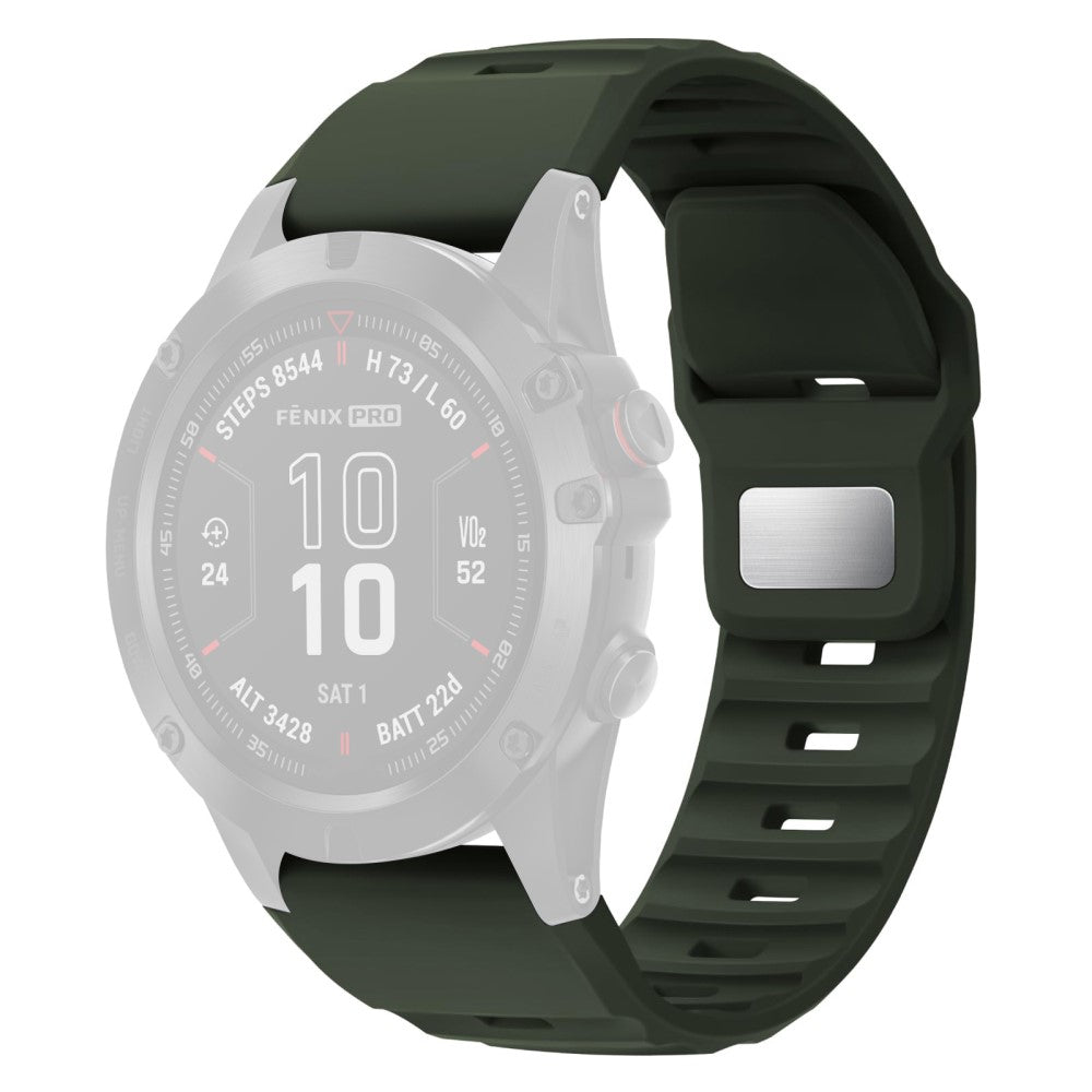 26mm Silicone Band Garmin Fenix 8 51mm / Enduro 3 / Enduro 2 Quick Release Watch Strap - Army Green#serie_1