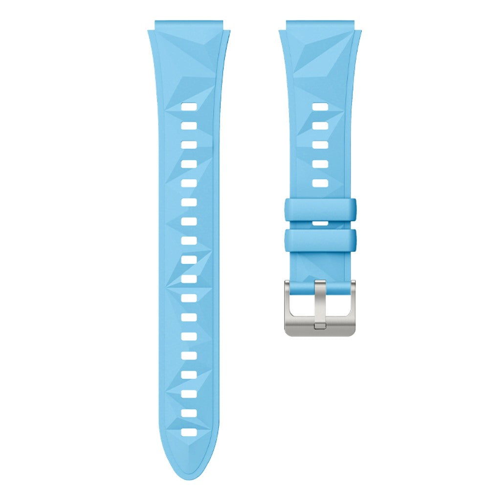 18mm Strap Huawei Watch GT 5 41mm / GT 4 41mm / Garmin Venu 3S Rhombus Pattern Universal Silicone Watch Band - Baby Blue#serie_16