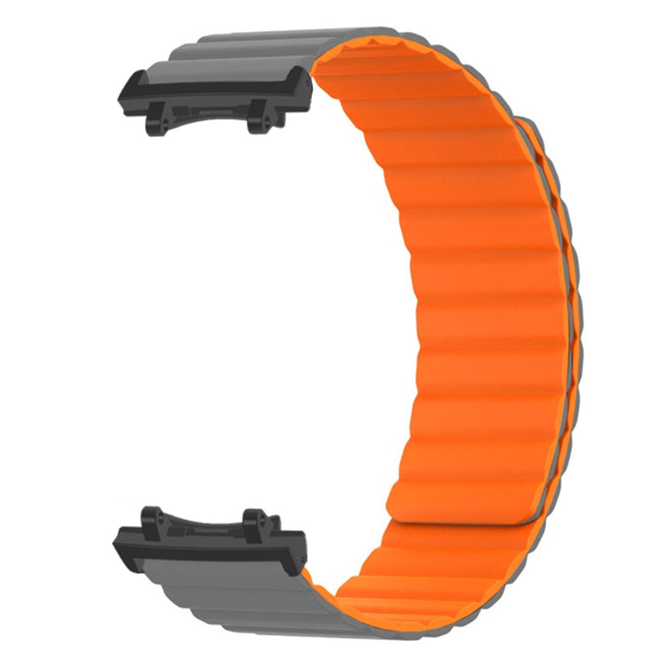 Huami Amazfit T-Rex 3 Watch Band Adjustable Magnetic Silicone Wrist Strap with Connector - Grey  /  Orange#serie_5