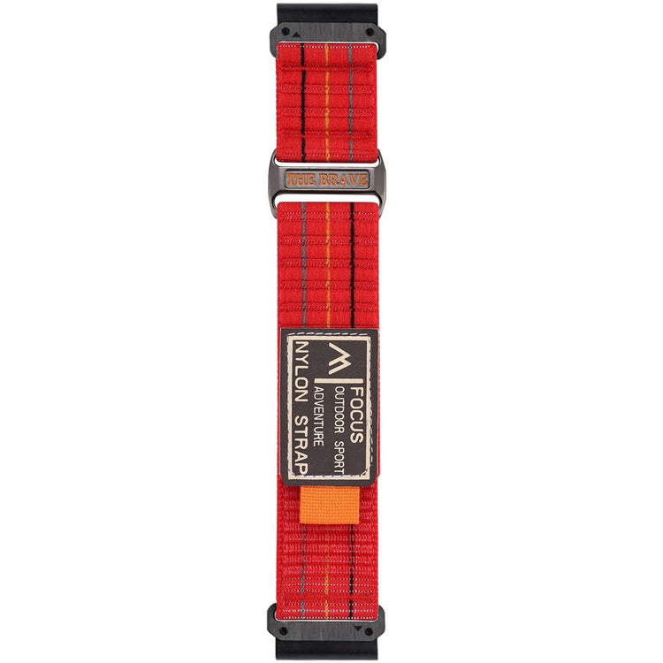 22mm Watch Band Garmin Fenix 8 47mm / Fenix E 47mm / Quatix 7 Pro Magic Tape Nylon Strap - Red#serie_7