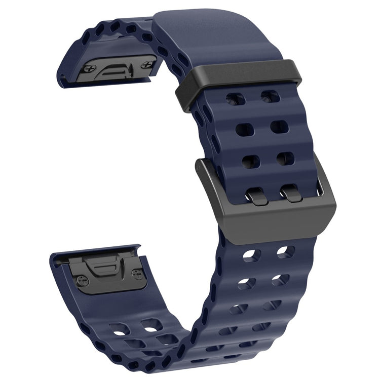 22mm Silicone Strap Garmin Fenix 8 47mm / Fenix E 47mm / Quatix 7 Pro Multiple Holes Watchband - Midnight Blue#serie_7