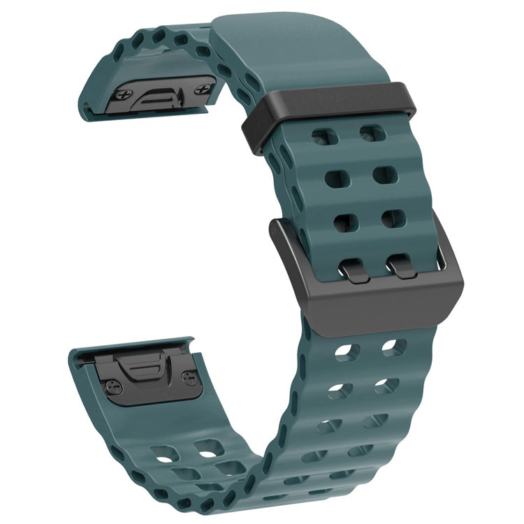 22mm Silicone Strap Garmin Fenix 8 47mm / Fenix E 47mm / Quatix 7 Pro Multiple Holes Watchband - Rock Cyan#serie_8