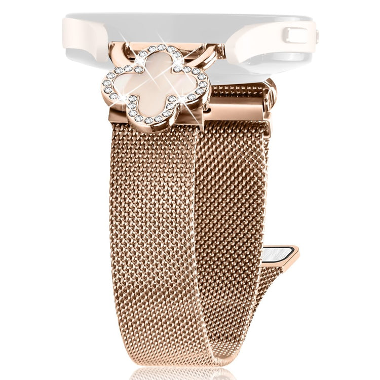 Huami Amazfit GTR Mini Milanese Band Stainless Steel Watch Strap Clover Decor, Size: S - Rose Gold  /  Colored#serie_1
