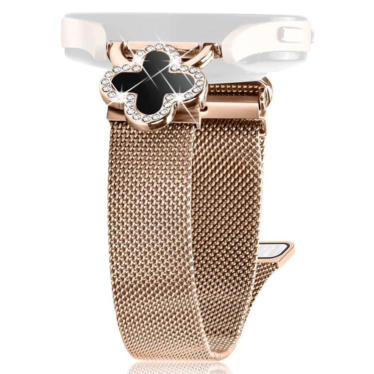 Huami Amazfit GTR Mini Milanese Band Stainless Steel Watch Strap Clover Decor, Size: S - Rose Gold  /  Black Shell#serie_4