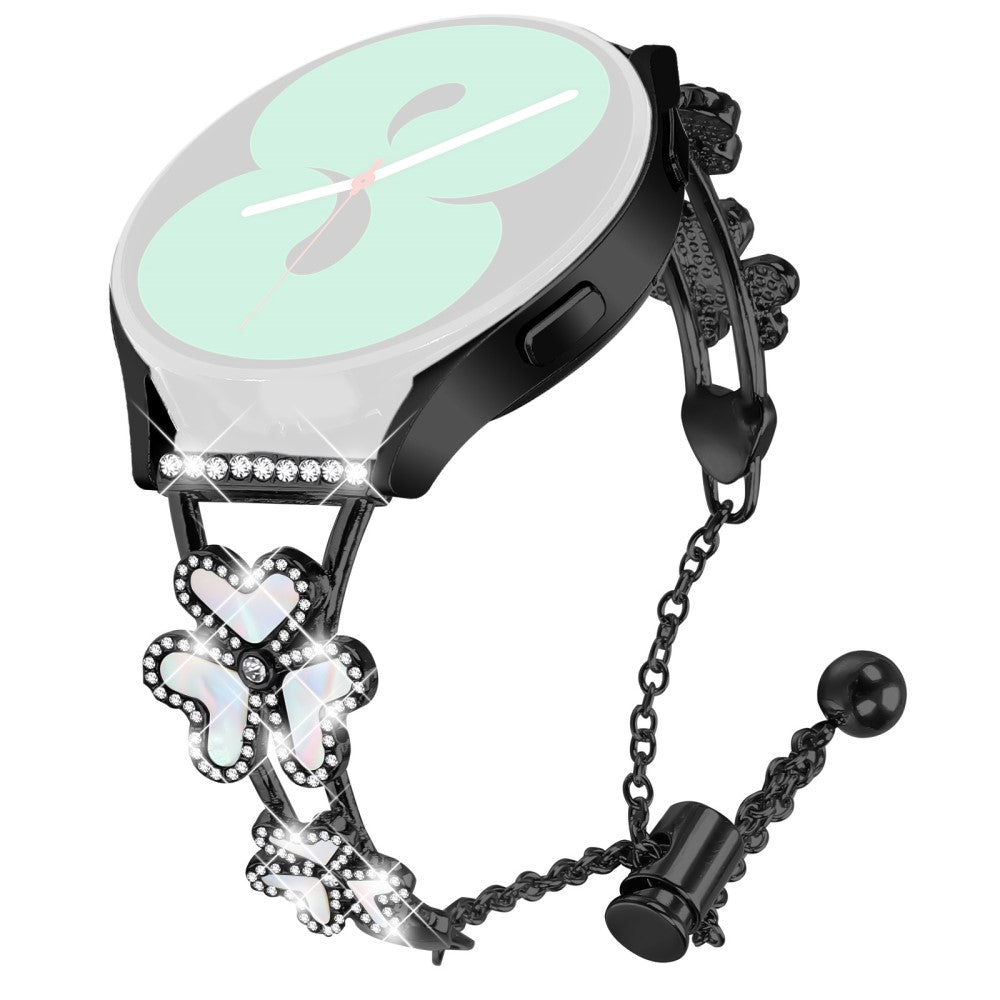 Huami Amazfit GTS 2 Watch Strap Replacement Metal Band Heart Clover Decor - Black#serie_1