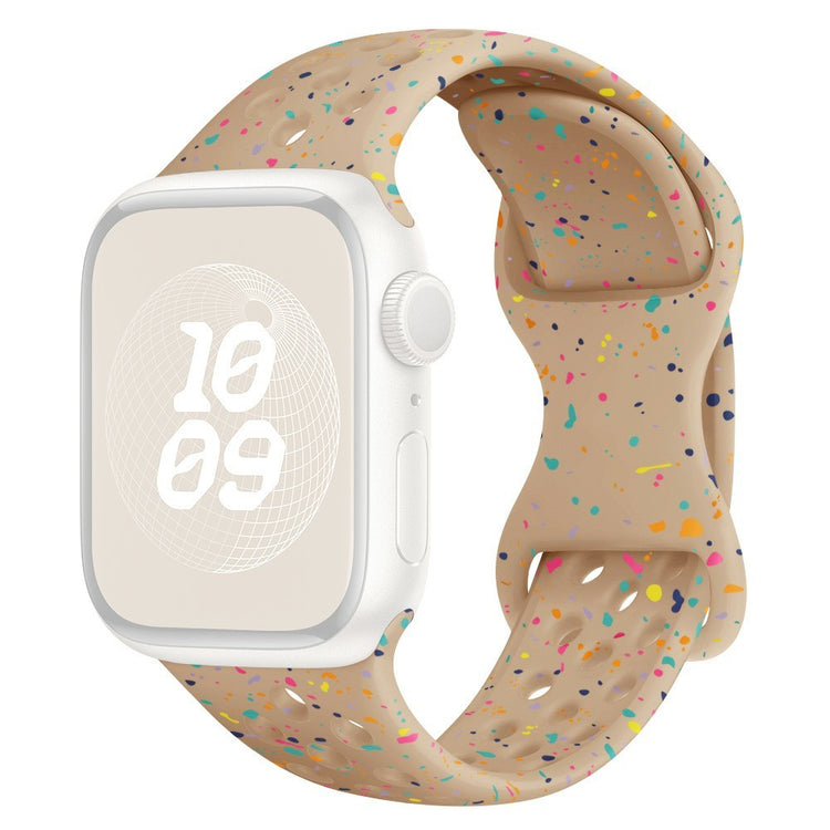 KALEBOL 20mm Silicone Strap Samsung Galaxy Watch6 / 5 Pro / 5 / GarminActive 5 Butterfly Clasp Watch Band - Milk Tea#serie_12