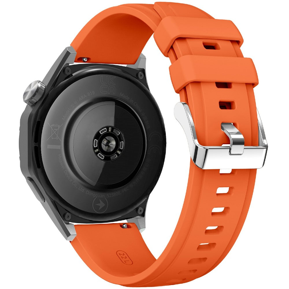 KALEBOL 22mm Silicone Watch Strap Samsung Galaxy Watch3 45mm / Huawei Watch GT 5 46mm / GT 5 Pro 46mm Wrist Band - Orange#serie_5