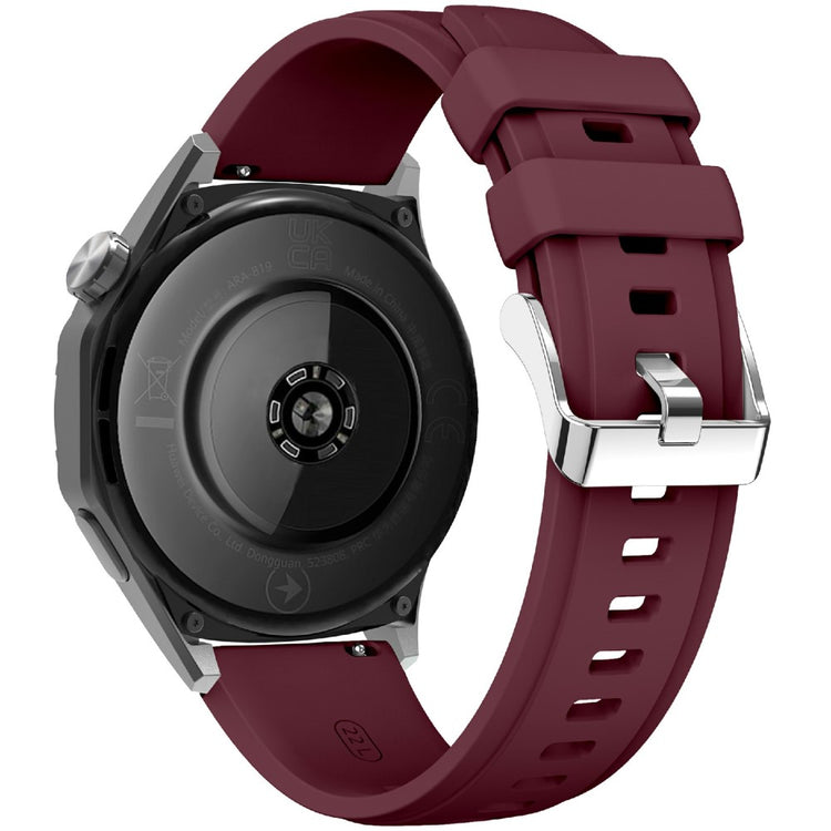 KALEBOL 22mm Silicone Watch Strap Samsung Galaxy Watch3 45mm / Huawei Watch GT 5 46mm / GT 5 Pro 46mm Wrist Band - Wine Red#serie_9
