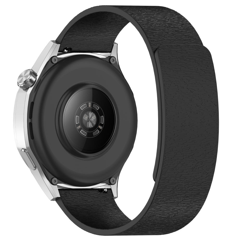 Watch Band Huawei Watch GT 5 Pro / GT 5 / GT 4 / GT 3 / GT 2 46mm Cloud Wood Grain Universal 22mm Silicone Magnetic Strap - Black#serie_1