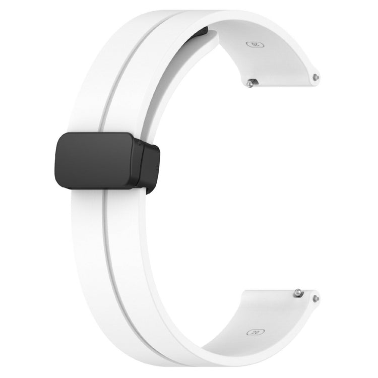 KALEBOL 22mm Magnetic Buckle Strap Samsung Galaxy Watch3 45mm / Huawei Watch GT 5 46mm / GT 5 Pro 46mm Silicone Watch Band - White#serie_2