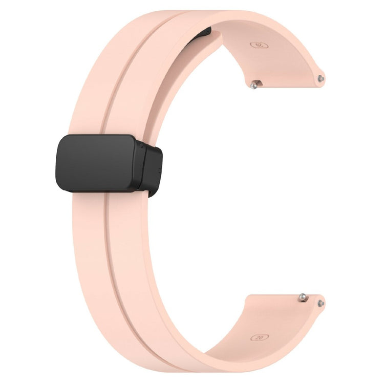 KALEBOL 22mm Magnetic Buckle Strap Samsung Galaxy Watch3 45mm / Huawei Watch GT 5 46mm / GT 5 Pro 46mm Silicone Watch Band - Pink#serie_3