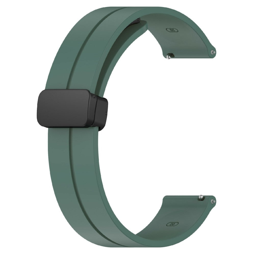 KALEBOL 22mm Magnetic Buckle Strap Samsung Galaxy Watch3 45mm / Huawei Watch GT 5 46mm / GT 5 Pro 46mm Silicone Watch Band - Olive Green#serie_4