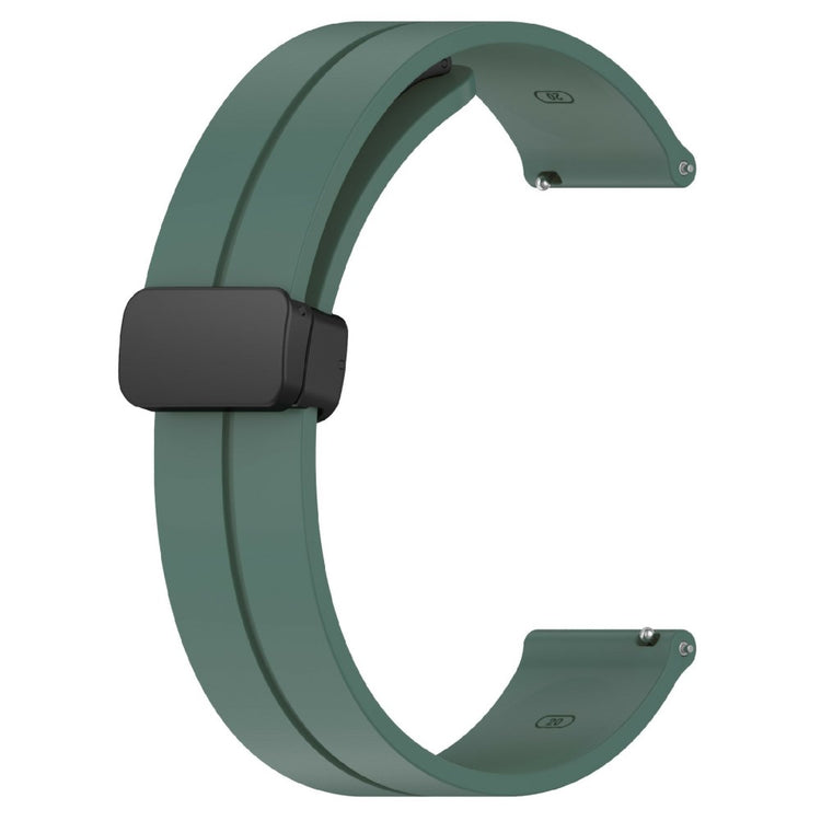 KALEBOL 22mm Magnetic Buckle Strap Samsung Galaxy Watch3 45mm / Huawei Watch GT 5 46mm / GT 5 Pro 46mm Silicone Watch Band - Olive Green#serie_4