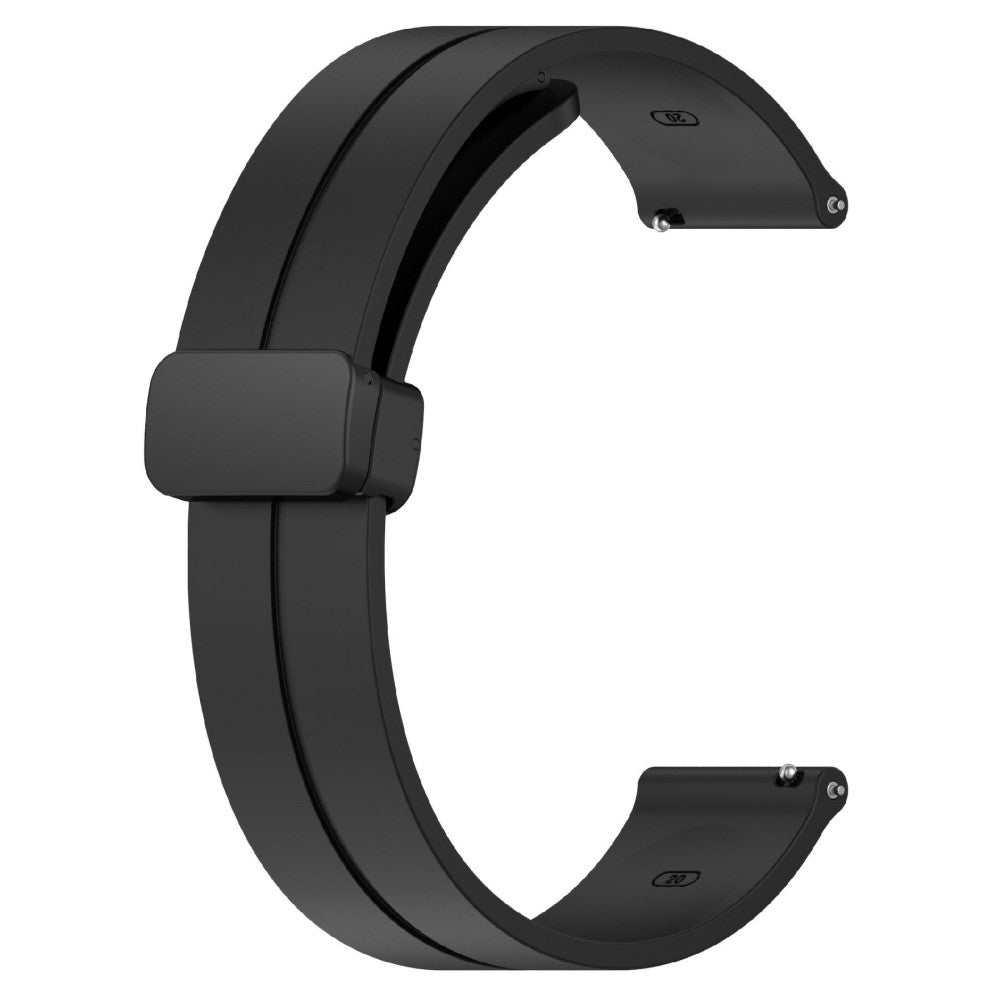 KALEBOL 22mm Magnetic Buckle Strap Samsung Galaxy Watch3 45mm / Huawei Watch GT 5 46mm / GT 5 Pro 46mm Silicone Watch Band - Black#serie_6
