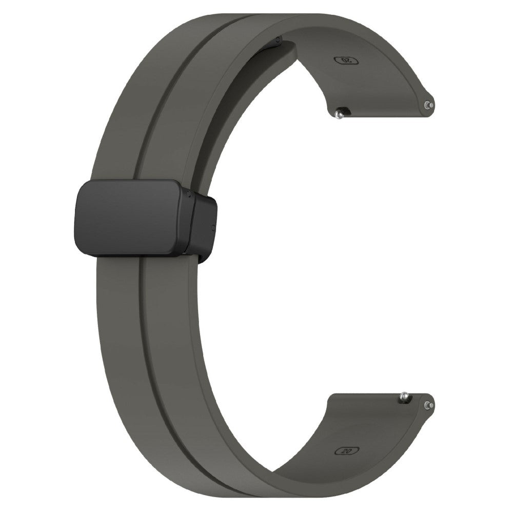 KALEBOL 22mm Magnetic Buckle Strap Samsung Galaxy Watch3 45mm / Huawei Watch GT 5 46mm / GT 5 Pro 46mm Silicone Watch Band - Dark Grey#serie_12