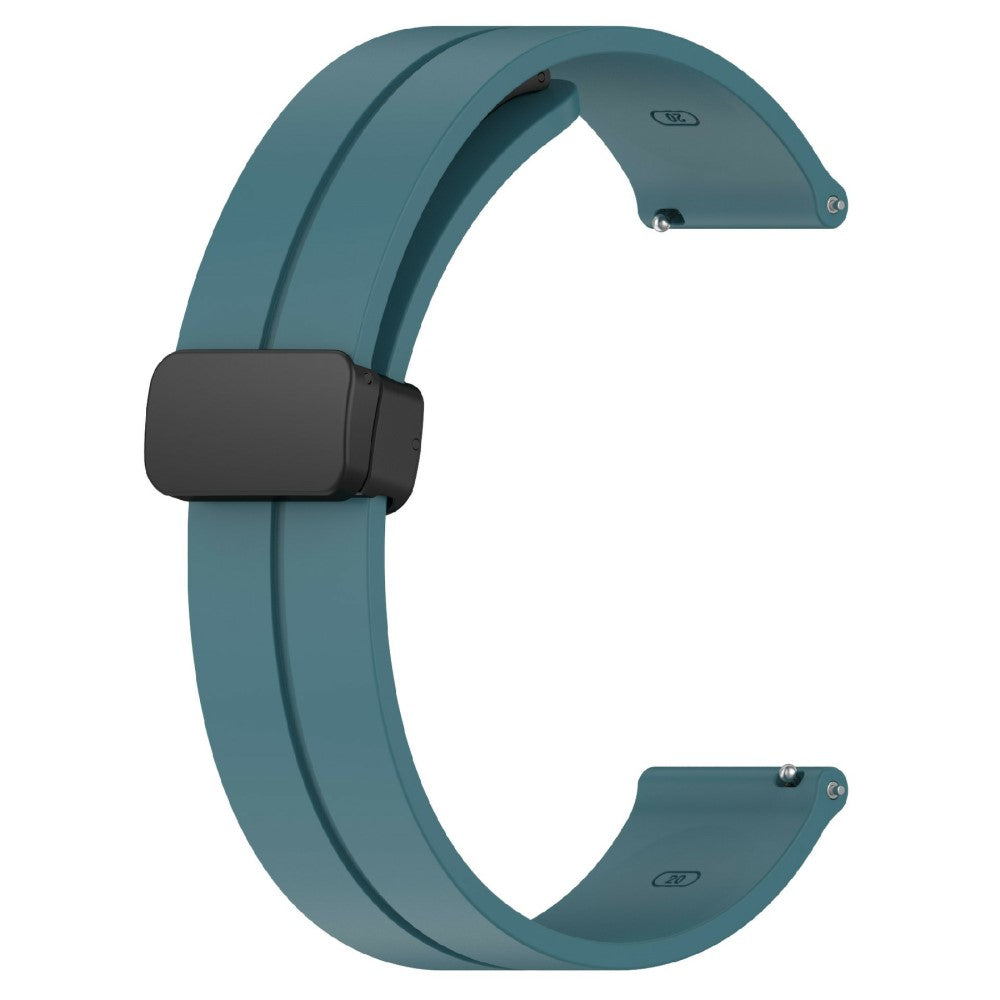 KALEBOL 22mm Magnetic Buckle Strap Samsung Galaxy Watch3 45mm / Huawei Watch GT 5 46mm / GT 5 Pro 46mm Silicone Watch Band - Dark Blue#serie_13