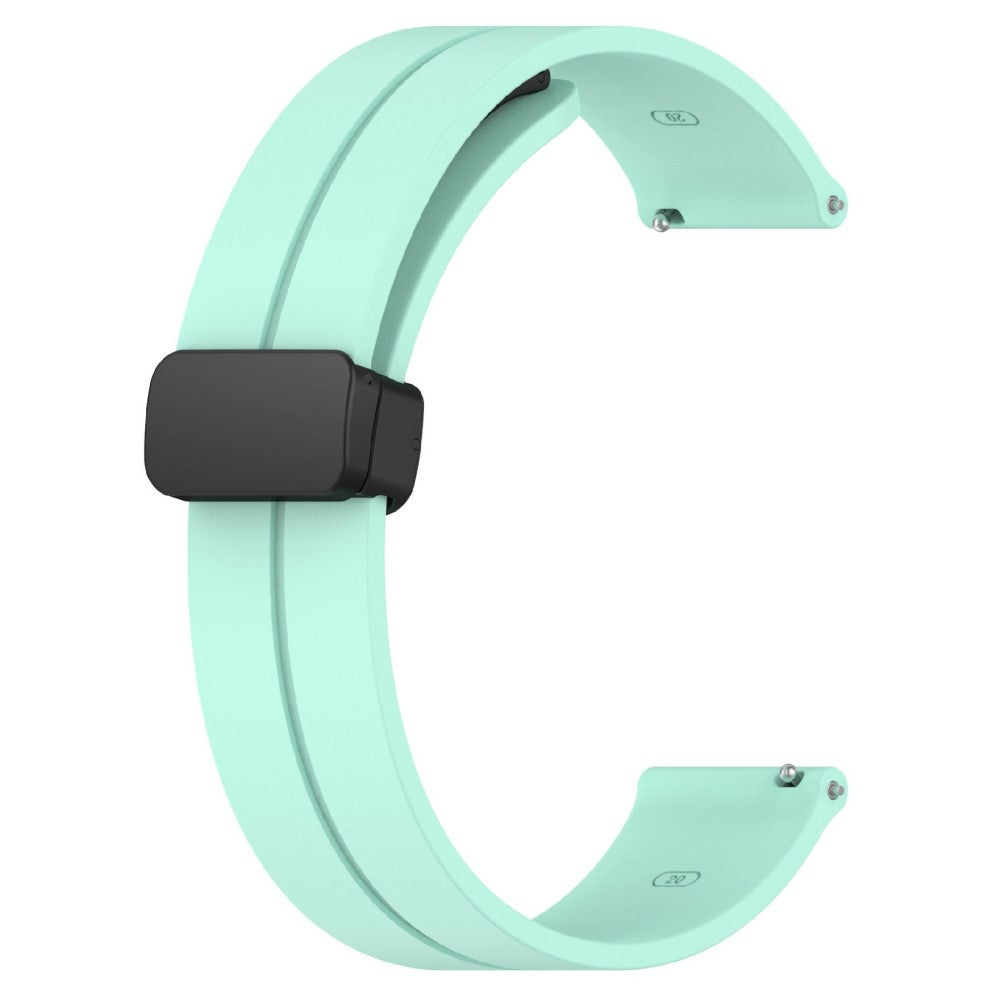 KALEBOL 22mm Magnetic Buckle Strap Samsung Galaxy Watch3 45mm / Huawei Watch GT 5 46mm / GT 5 Pro 46mm Silicone Watch Band - Teal#serie_14