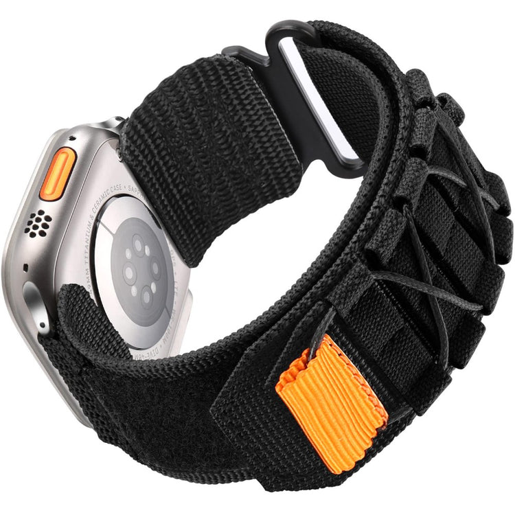 Watch Band Apple Watch Series 49mm - 45mm - 44mm - 42mm Nylon Woven Magic Tape Strap - Black#serie_3