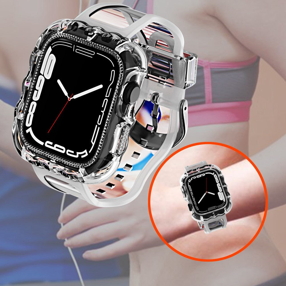Stilren Silikone Universal Rem passer til Apple Smartwatch - Sort#serie_4