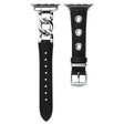 A La Moda Apple Smartwatch Metal Y Cuero Sintético Universal Correa Reloj