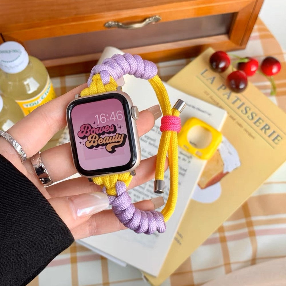 Super Kønt Metal Og Nylon Universal Rem passer til Apple Smartwatch - Flerfarvet#serie_2