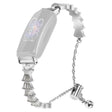 Fitbit Inspire / Inspire HR / Inspire 2 Sliding Jewelry Watchband Metal Silver Bracelet Strap with Rhinestones