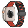 Silicone Watch Bands Apple Watch Series 9 8 7 41mm / SE (2023) SE (2022) SE Series 6 5 4 40mm / Series 3 2 1 38mm Dual-color Magnetic Strap - Black+Red