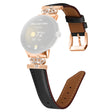 Rose Gold Buckle Watch Band Google Pixel Watch / Pixel Watch 2 Crown Rhinestone Genuine Cowhide Leather Strap