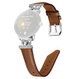 Google Pixel Watch / Pixel Watch 2 Silver Buckle Genuine Cowhide Leather Watch Strap with M Shape Rhinestone Decor